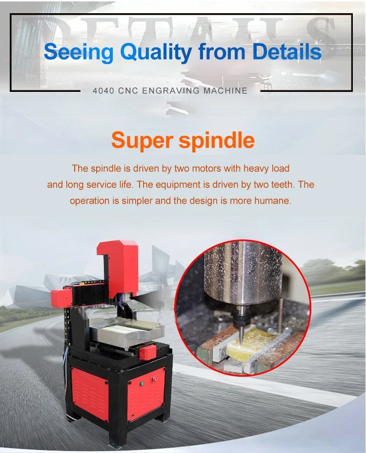 China Customized 4040/6060 Mini Metal CNC Router for Advertising Acrylic Wood Plastic